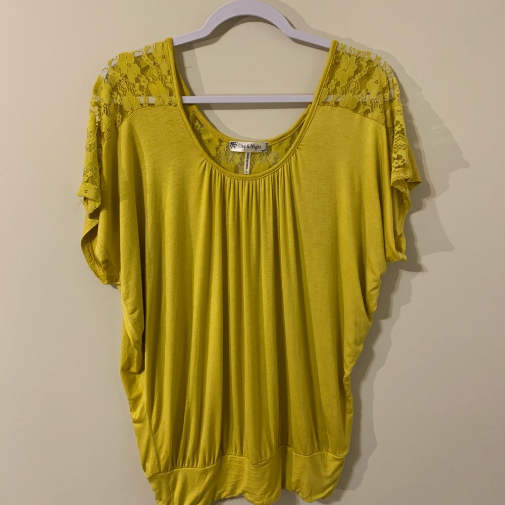 Lace Detailed Top by Day and Night size Larger
